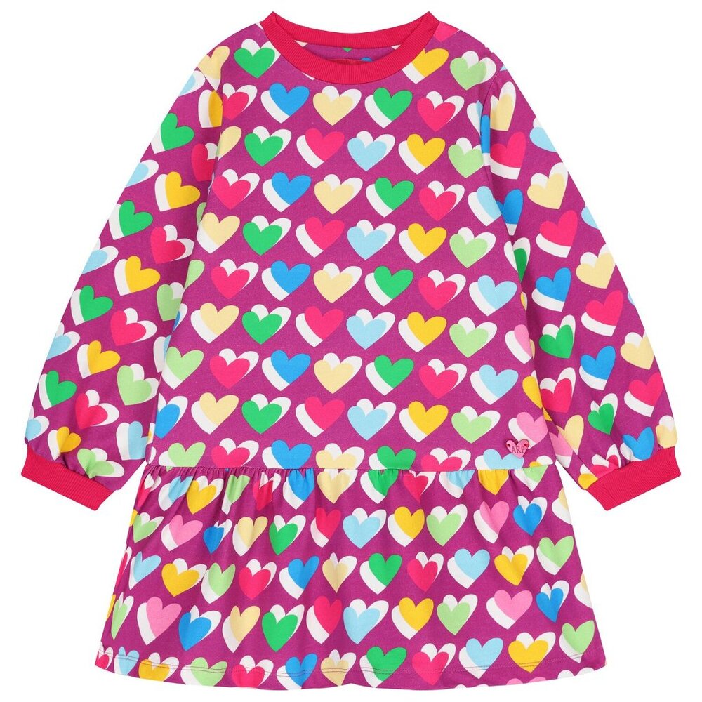 Agatha Ruiz De La Prada Girls Purple & Pink Heart Dress
